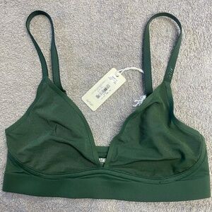 NWT Aerie SMOOTHEZ Mesh Bralette - Green - XS